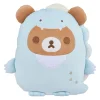 Chairoikoguma San-X Original Plays with Dino Flat Mochi Series Plush - Pastel Blue