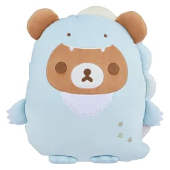 Chairoikoguma San-X Original Plays with Dino Flat Mochi Series Plush - Pastel Blue