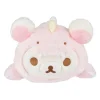 Korilakkuma San-X Original Plays with Dino Laydown Series Plush - Soft Pink