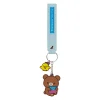Rilakkuma 20th Anniversary USA Tour Chairoikoguma Keychain - Blue