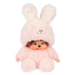 Sekiguchi Monchhichi Sitting Fluffy Bunny Doll Plush